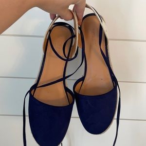 Lace up Espadrille flats